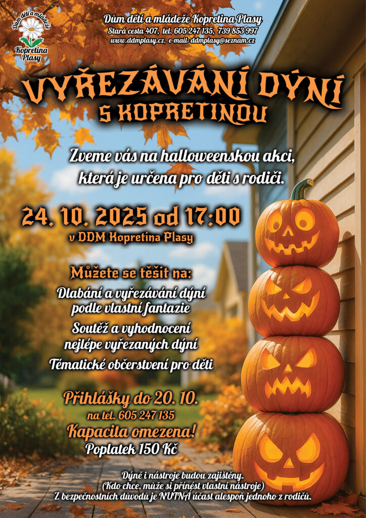 Vyřezávání dýní s Kopretinou 2025